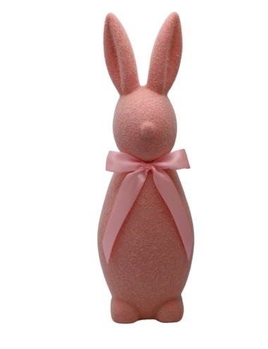 Zając welurowy różowy średni