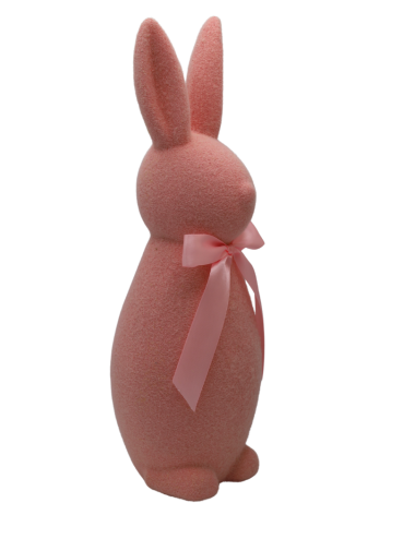Zając welurowy różowy średni