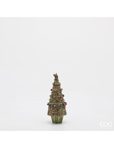 Choinka stożek mini zielono-czerwona