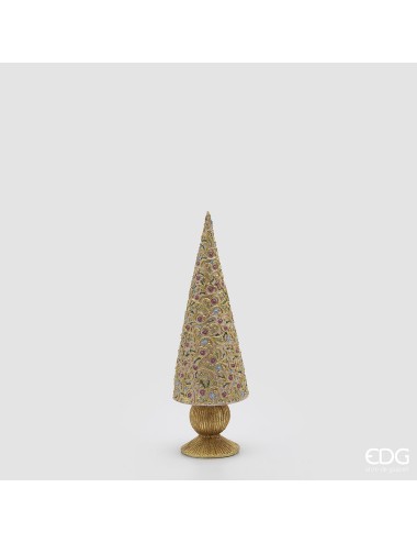 Choinka stożek różowo złota L