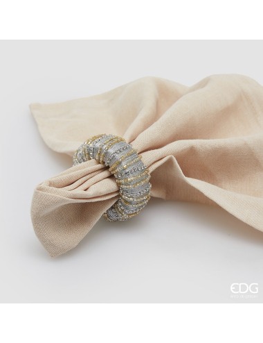 Obrączka na serwetkę złoty pasek