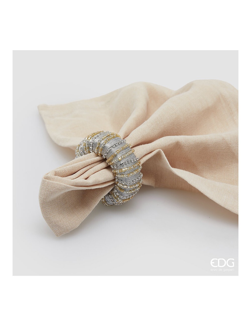 Obrączka na serwetkę złoty pasek