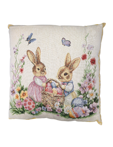 Poduszka z króliczkami motyw świąteczny