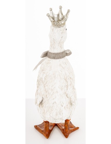 Figurka kaczka w koronie srebrnej