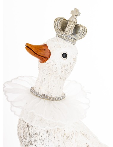 Figurka kaczka w koronie z kołnierzykiem