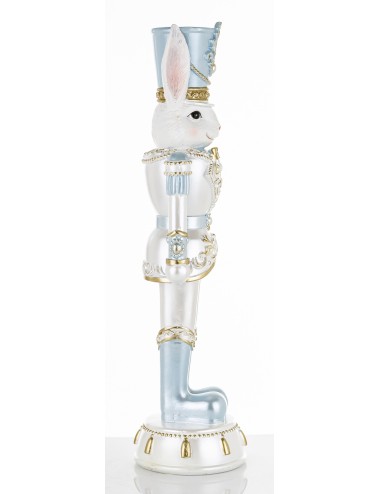 Figurka królik biały żołnierz