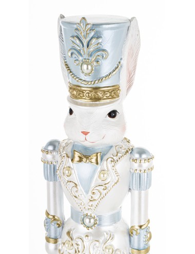 Figurka królik biały żołnierz