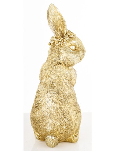 Figurka królik złoty wianek