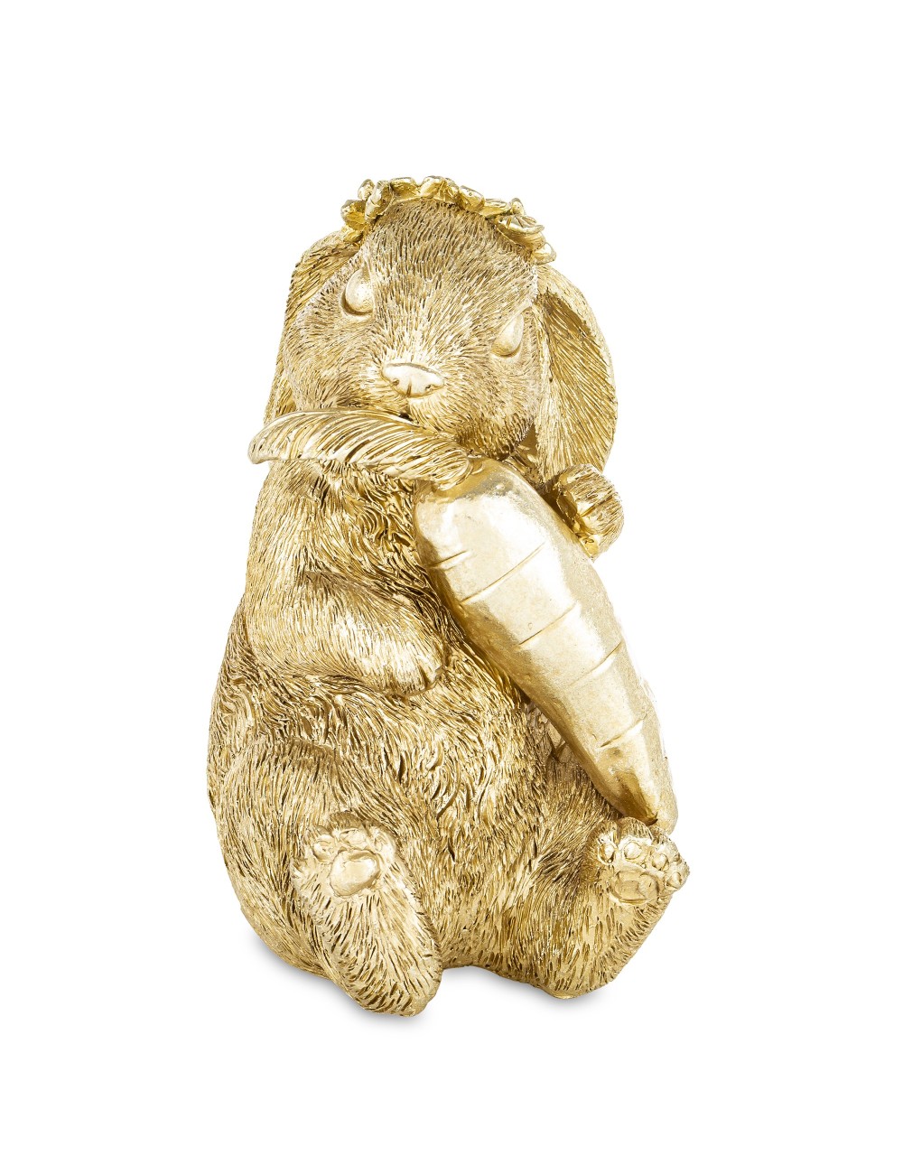 Figurka królik złoty marchew