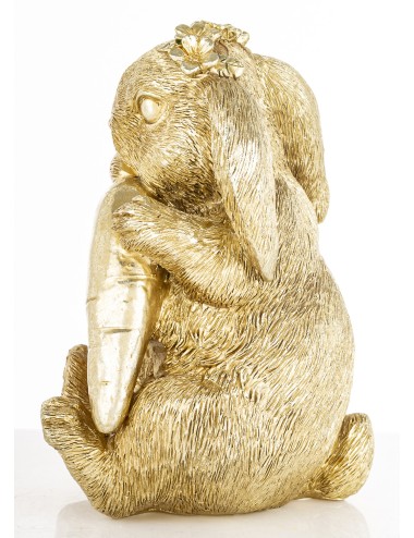 Figurka królik złoty marchew