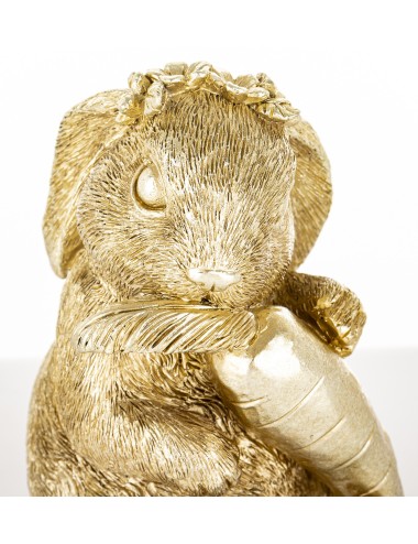Figurka królik złoty marchew