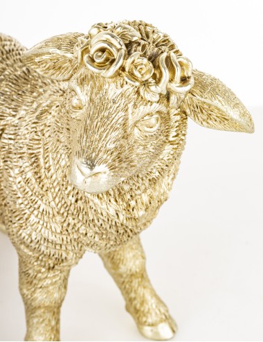 Figurka owca złota wianek
