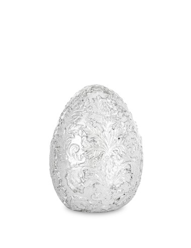 Figurka jajko srebrne małe