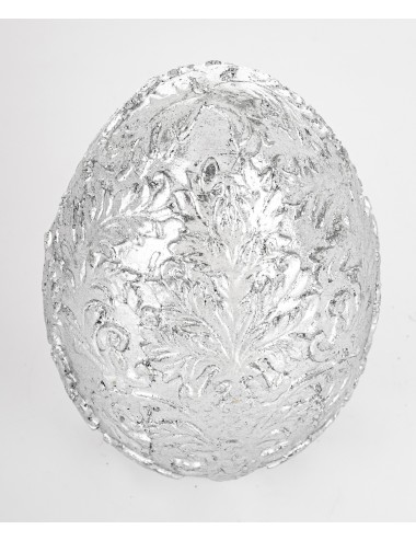 Figurka jajko srebrne małe