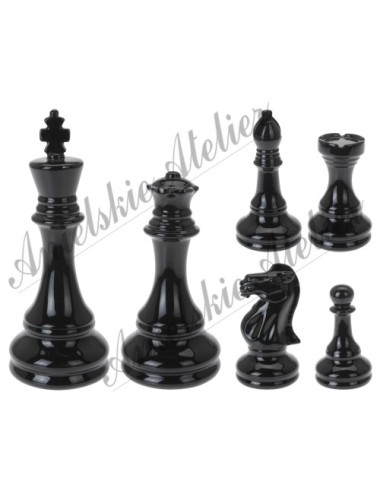 Szachy porcelanowe czarne