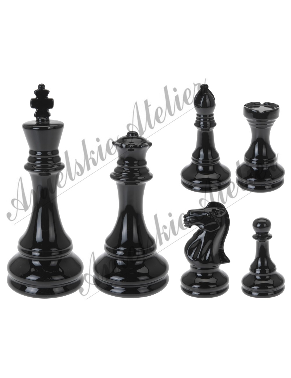 Szachy porcelanowe czarne