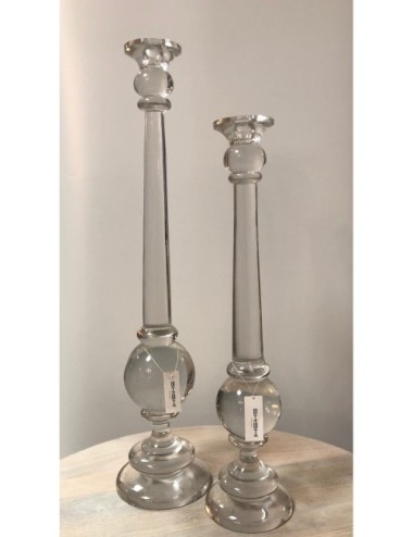 Świecznik szklany duży