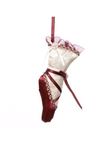zawieszka but balerina bordo