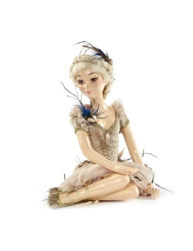 Lalka balerina paw siedząca