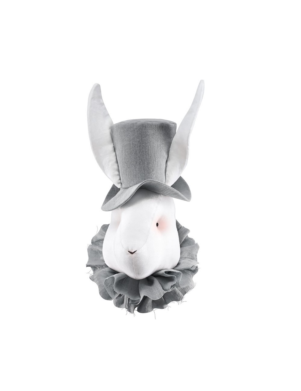 Królik lniany w kapeluszu czarnym