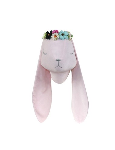 Różowy królik dekoracyjny na ścianę