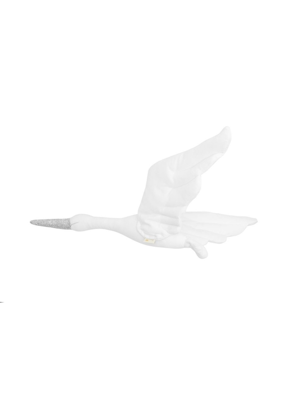 Bocian aksamitny biały