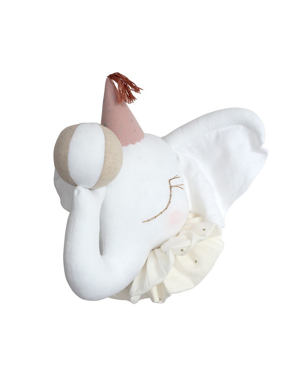 Słoń cyrkowy z pudrową czapką