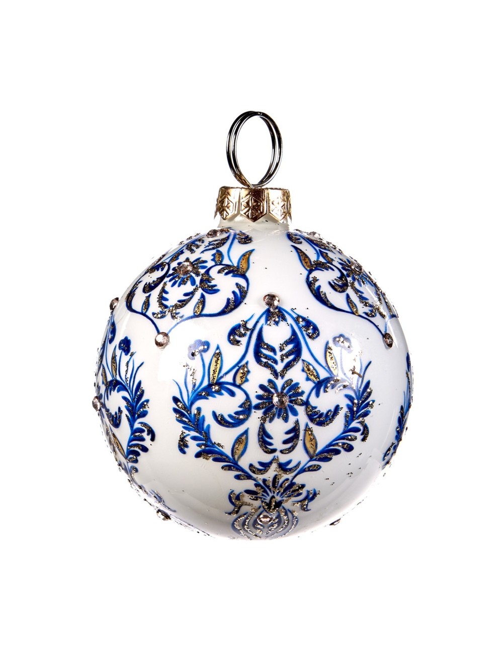 Bombka ornament niebieski