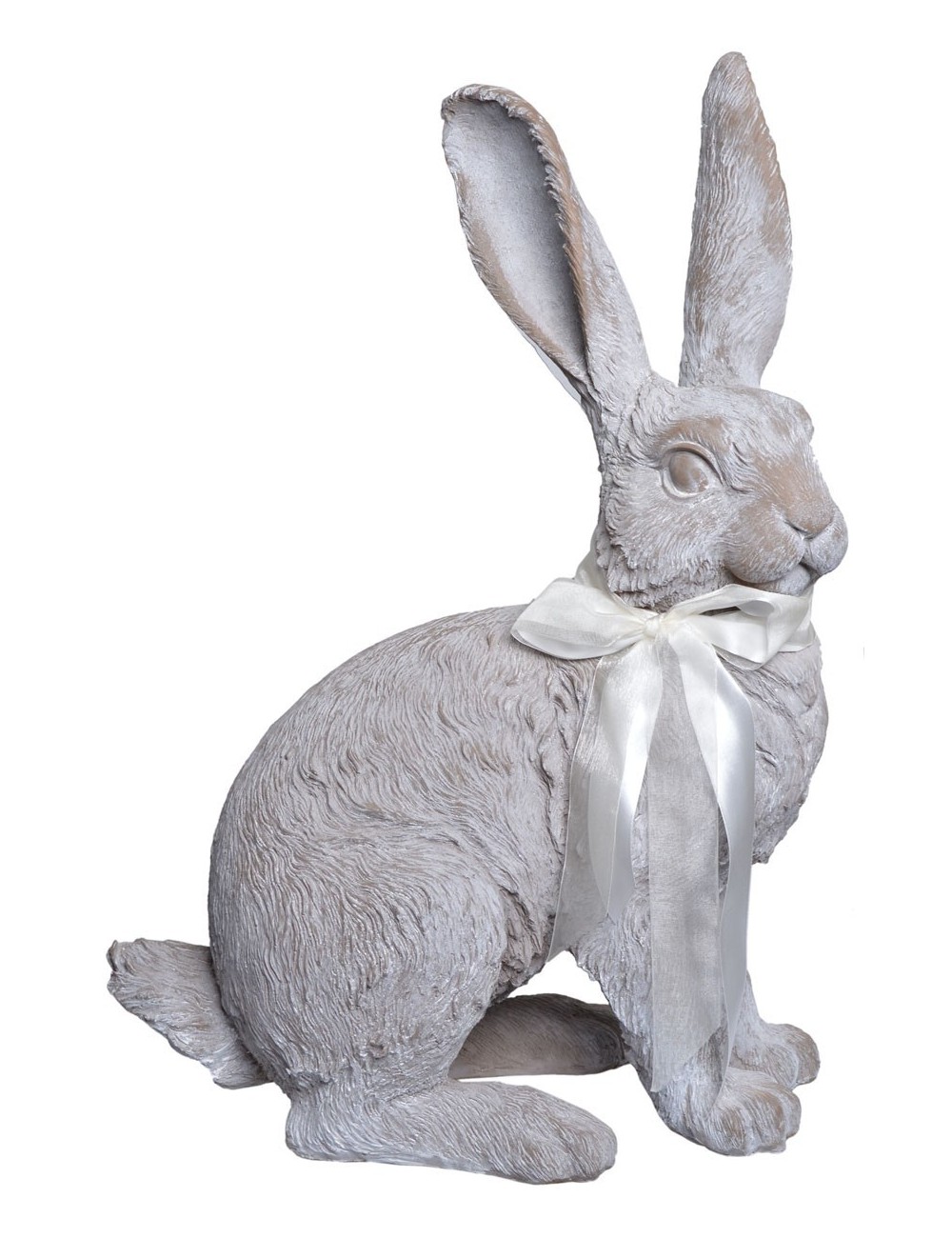 Królik maxi beżowy z kokardą